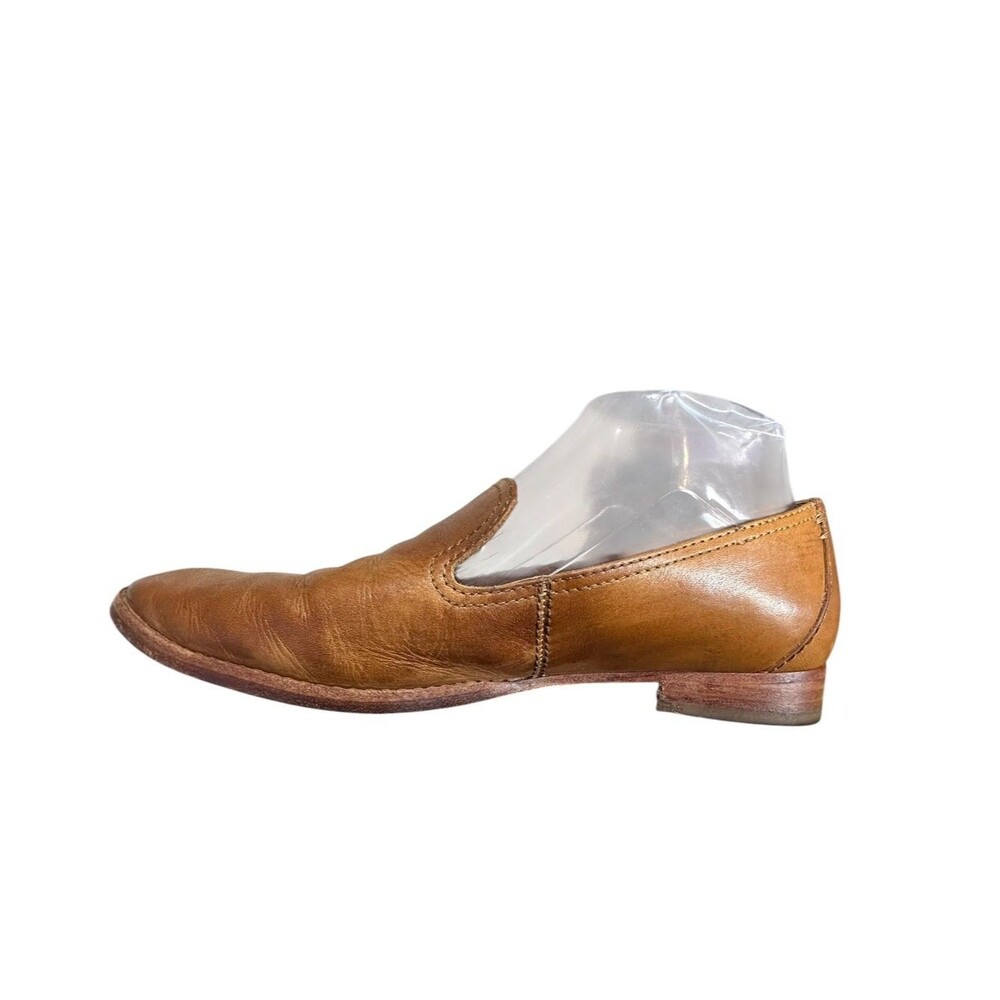 Frye Brown Leather Round Toe Slip-On Loafer Flats Women's US 8 M Boho Slip On - Picture 6 of 11